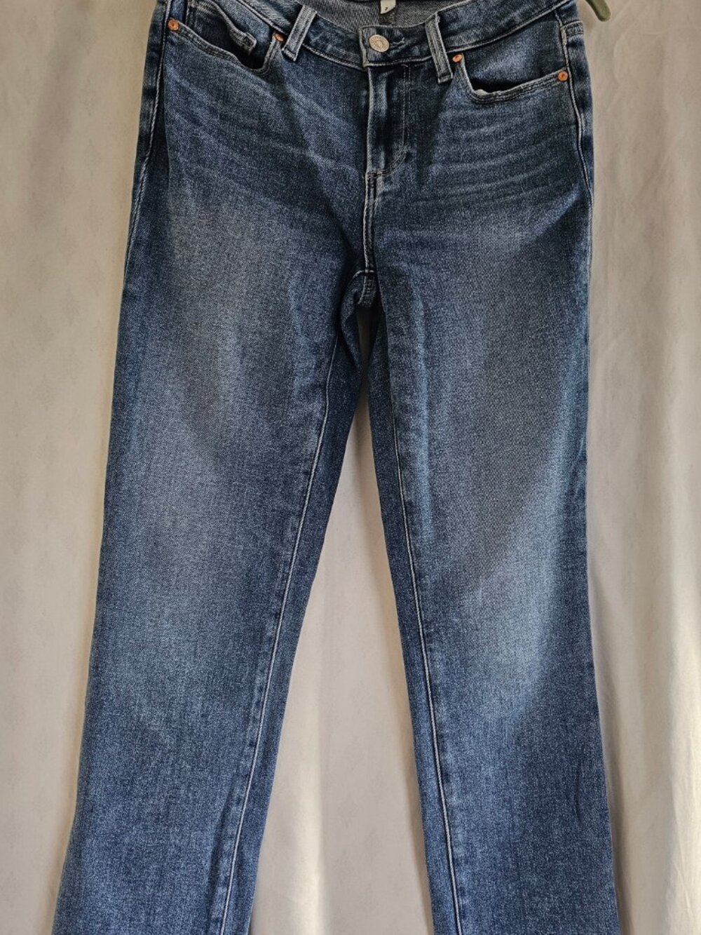 PAIGE Amber Sea Water Distressed Straight Jeans Size 25